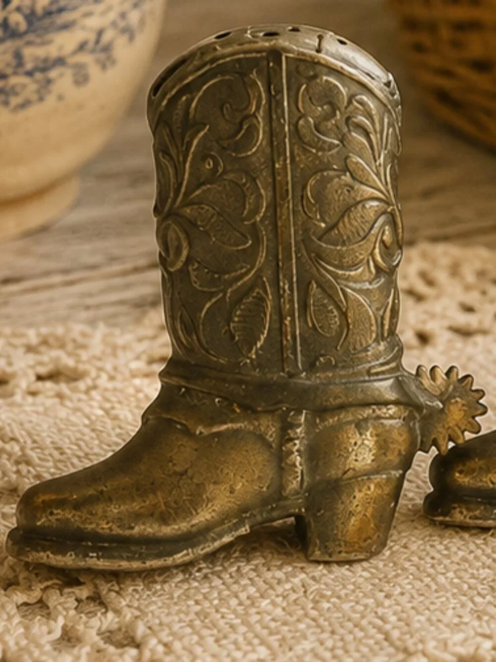 Vintage Western Cowboy Boots Salt & Pepper Shakers